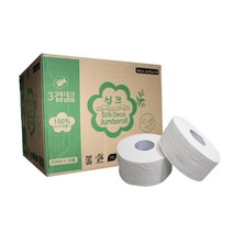 1겹 점보롤티슈 450m-16롤/천연펄프/무형광 대용량 업소용점보롤, 3점보롤 실크데코200M ×16롤