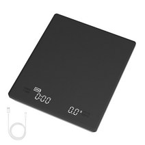 Run 기술 가정용 미니 디지털 커피 전자 저울 3KG, 블랙
