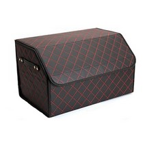 2020캡쳐 넥쏘 신형k5 샐토스 2021QM6 자동차 가죽정리함 베누스토 트렁크적재함, 블랙&레드