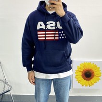 [무배/3컬러] 남녀공용 USA 부클자수 기모 후드티