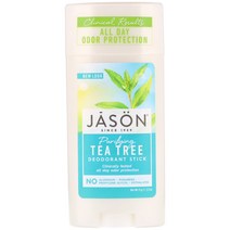 Jason 내츄럴 데오도란트 스틱 티트리 정화 2.5oz (71g) 2팩