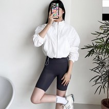 여자바람막이점퍼 여성 바스락 윈드브레이커 크롭 경량 잠바 흰색