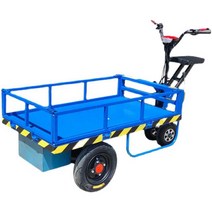 전동왜건 가드 바구니 리어카 4륜 충전식 전기 트롤리, 100x60(500KG)