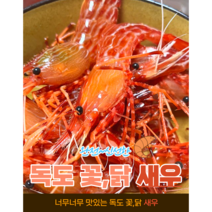 완전 싱싱한 활 독도새우 원산지:국산] 독도새우 새우 도화새우 독도새우 독도새우도화새우 독도새우 새우부채새우, 1개, 500g, 닭(활)