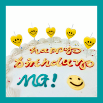 미미파티 생일 케이크 귀여운 하트스마일초 5개입