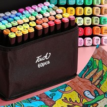 더블헤드 터치마카 디자인 마카세트 미술 마카펜 48/60/120색, 60색