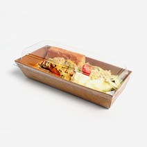 더팩 크라프트 직사각샌드(대) 100개 400개 샌드위치케이스 크라프트용기 크라프트샌드위치용기, 1세트