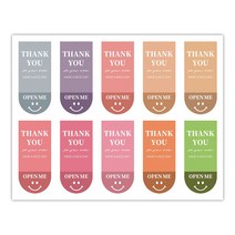 스마일땡큐 컬러혼합 라벨 스티커, 100P