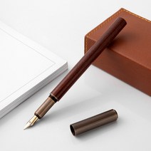 레트로 샌들 우드 청동 만년필 0.5mm Luxurry 목조 사무실 비즈니스 쓰기 서예 펜 선물 문구, Red Sandalwood