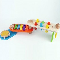 다양한 놀이를 한번에 아기원목장난감세트 실로폰 망치놀이 소근육발달