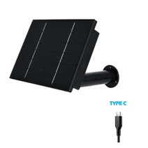 태양광 홈캠 cctv 가정용 4w 방수 내장 18650 배터리 2m 케이블 충전 usb tpye c 현관 문 실외 외부, battey tpye c 없음