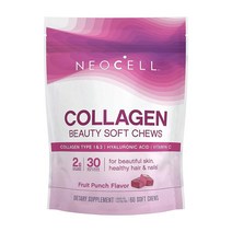 네오셀 뷰티 버스트 콜라젠 타입1&3 히알루론산 +비타민C 후르츠펀치맛 60소프트츄/Collagen 60soft chews, 60개