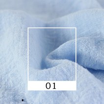 한복원단 한복천 부드러운 린넨 코튼 원단 50x130cm 소재 순수 천연 아마 바느질 D, 01 Sky blue