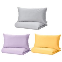 [이케아] NATTSVARMARE 낫스베르마레 이불커버1개 240x220cm+베개커버2개, 색상:라일락_805.291.82