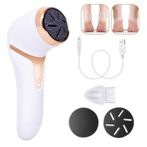 풋파일 각질 제거 전기 발 파일 굳은살 제거기 전문 USB 충전식 페디큐어 도구 각질 제거 IPX7 방수, [01] white