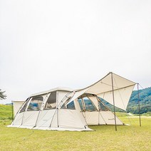 폴라리스 드라코 리빙쉘텐트 거실형 장박 터널형 전실 쉘터 대형 TPU우레탄창, 초코브라운(헬로스 단조팩가방 + TPU창)