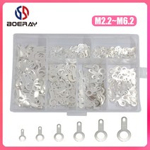 단일 헤드 황동 납땜 단자 원형 용접 와셔 시트 러그 키트 300Pcs M2.2 M2.7 M3.2 M4.2 M5.2 M6.2