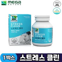 스트레스클린 스트레스 케어 테아닌230mg L-테아닌 스트레스 케어 긴장완화 굿나잇, 1개, 메가네이처 스트레스클린 x 90캡슐