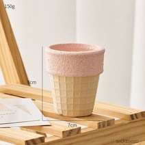 테라리움어항 비바리움만들기 미니 테라리움 용기 사랑스러운 만화 아이스크림 미니어처 모델 장식 다육 화분 귀여운 가정 원예 식물 세라믹 화분 선물, B