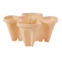 플랜트박스 플랜터 대형 다육이화분 3d 네 꽃잎 쌓을 수있는 재배 발코니 입체 야채 심기 자체 급수 정원, 살구