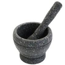 도자기약탕기 가정용 마늘 으깨기 냄비 수동 약 대추 나무 돌 모르타르, [04] Gray