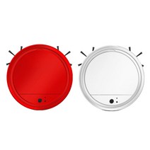 ST SHOP 2pcs USB 조용한 로봇 진공 청소기 초박형 청소 로봇 진공, 플라스틱, 레드 화이트