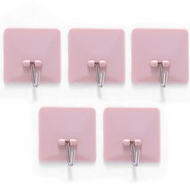 라이프포인트 부착형 1칸 다용도 걸이, 핑크, 5개입