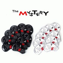 미스테리에나멜아이언커버(9개입) 아이언커버 골프아이언커버 아이언헤드커버 골프채커버, 르다비디앙 화이트