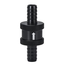 자동차연료펌프 6 크기 4 MM6 MM8 MM10 MM12 MM16 MM 비 반환 편도 연료 체크 밸브 알루미늄 합금 가솔린 디젤, 10MM  BLACK