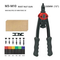 팝너트 건 리베트 리벳 공구 메트릭 용 핸드 수동 너트 M3 M4 M5 M6 M8 M10 M12 나사산 인서트 리베터 설치, M3-10 No box