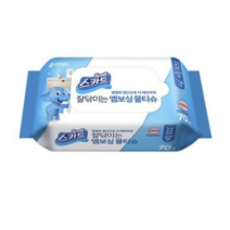 스카트 잘닦이는 엠보싱 물티슈 70매, 31개