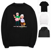 키밍 커플부부 티셔츠 할아버지 할머니 맨투맨 후드티 행사티셔츠 단체티제작 회원티셔츠 봄 여름 가을 겨