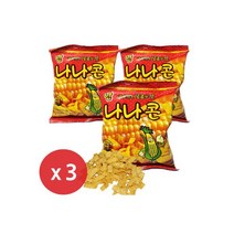 난나나콘 50g x3개 브이콘 논두렁 뻥이요 해피무 콘칩, 난나나콘 50g x3개/브이콘/논두