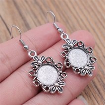 맞춤 12mm 카보 숑 라운드 빈 세팅 베젤 귀걸이 베이스 DIY 쥬얼리 결과