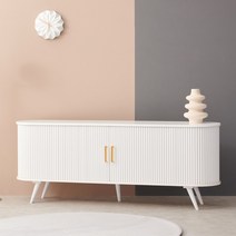 모리스 1800 원목 북유럽 높은 안방 티비다이 슬라이딩 거실장, 화이트