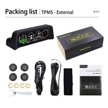 gps측량기2022 최신 3 in 1 GPS TPMS HUD 모든 차량 속도 슬로프 미터 경사계 자동차 나침반 피치 틸트 각, 02 With External TPMS