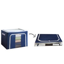 접이식 튼튼한 리빙 폴딩 박스 정리 수납 소품 옷 이불 보관 정리함(50L), 상품선택, 투명 50L