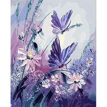 손으로 그린 diy 유화 장식 그림 아크릴 디지털 유화 DIY 유화 세트, YC2060 나비, 40*50cm 스트레치 내부 프레임 컬러 박스 포장