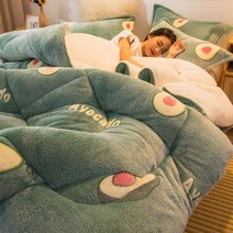 테리아이 가을 겨울 따뜻한 두꺼운 소프트 사계절 간절기 극세사 이불 XT2020100827Z, 스 노 우 그린