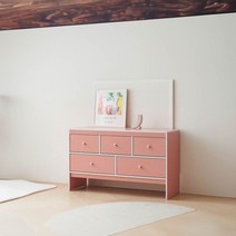 Sunshine 핑크 와이드 서랍장 수납장 옷장 다용도 보관함 정리수납장 1200 3컬러, 화이트