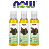NOW Foods 호호바오일 100% 오가닉 퓨어 조조바오일 Jojoba Oil 118ml 3팩