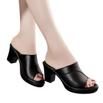 사계절행 여성슬리퍼 여자여름샌들 가보시킬힐 토오픈힐 6cm