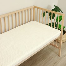 바미블랑 어린이집 줄누비 양면 낮잠패드 쿨매트 신생아 아기 유아용 순면 에어메쉬, 크림