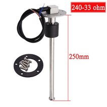 게이지연료보트 낚시배 바다낚시 레저 밸리 선외기엔진 52mm 보트 자동차 연료 레벨 게이지 0-190ohm 240-3, 150mm 240-33ohm