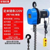 전동 체인 호이스트 220v 크레인 1톤 소형, 2톤 9미터(220V), 1개