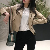 메리앤유 댄디한 밑단옆셔링 캐쥬얼 라이더자켓
