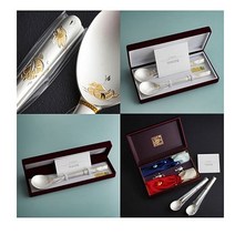 인슾푼 인스푼 원앙 금부 은수저 24K도금 99.9% 1벌 부모님선물 예단용 골드색부문24K증착
