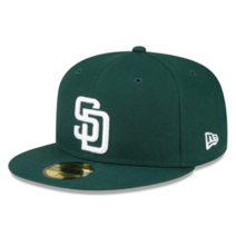 MLB 샌디에이고 파드레스 SD 59FIFTY 5950 남성 피티드 뉴에라 모자 캡 다크 그린 스냅백 빅사이즈