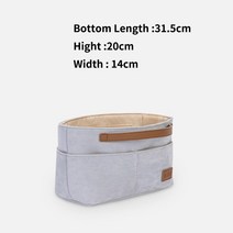 이너백 파우치백 명품이너백Goyard Saint louis용 정리 가방 스웨이드 메이크업 파우치 탑 핸들 여행 내