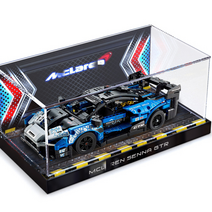 레고 쇼케이스 맥라렌 42123 호환 세나 GTR 아크릴 케이스 수납 방진 수납함 진열장 장식장, 프리미엄 베이스 + 페인팅 테마, 40x20x15cm